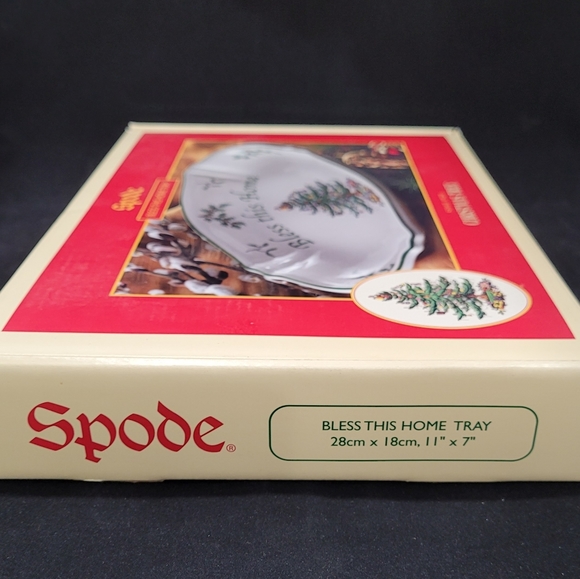 SPODE| Christmas Tree 'Bless This Home' Tray - Picture 4 of 5